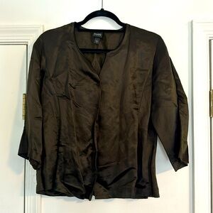 Eileen fisher 3/4 sleeve Silk Linen blend jacket. Size Small